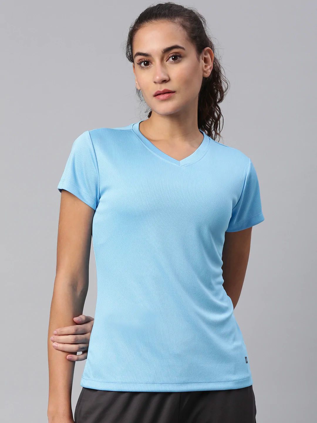 Absolute Dri Fit V-Neck T-Shirt - Sky Blue