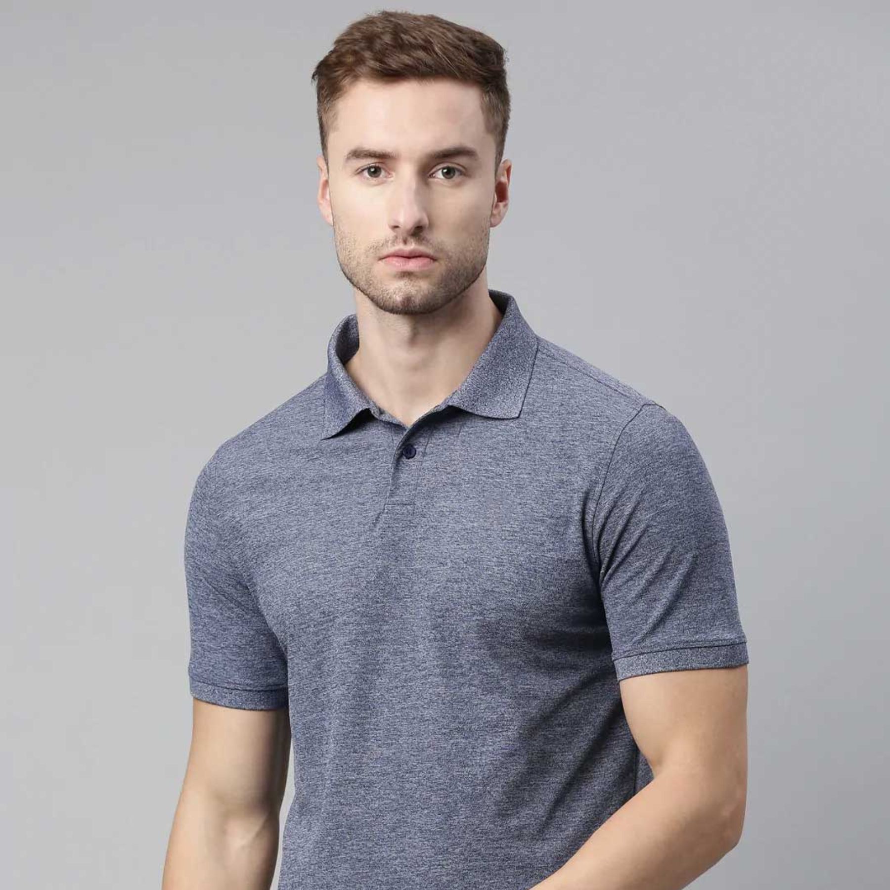 Dri Fit Polo T-Shirt - Navy Melange